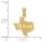 14K Yellow Gold State of Texas Charm Longhorn Pendant Jewerly 20mm x 15.5mm
